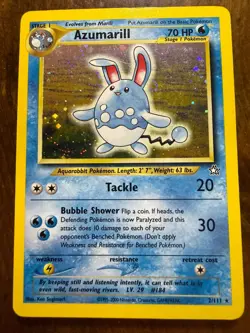 Pokemon Azumarill Holo Rare Card 2/111 Neo Genesis Unlimited English TCG - Image 1