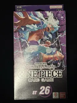 X6 One Piece Card Game Monkey D Luffy Starter Deck ST26 Bandai English - Image 2