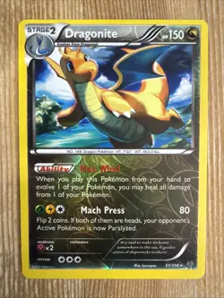 Dragonite - 51/108 - Pokemon Roaring Skies XY Reverse Holo Rare Card NM - Image 1