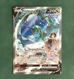 Rayquaza V Evolving Skies 194/203 Holo Ultra Rare Card Alt Art Pokemon Near Mint - Image 1