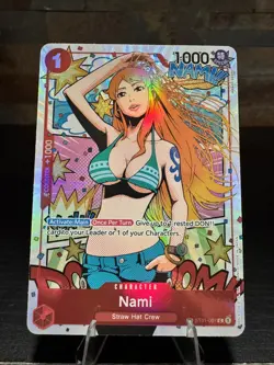One Piece TCG Card Wings Of The Captain OP06 - ST01-007 Nami TR Treasure Rare - Image 1
