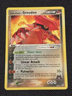 Team Magma's Groudon 9/95 Pokemon Team Magma vs Team Aqua Regular Rare Card - LP - Image 1