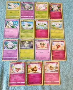 COTTONEE & WHIMSICOTT BUNDLE OF POKEMON CARDS - Image 1