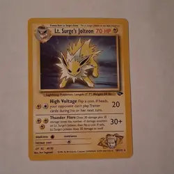 Pokemon Lt. Surge's Jolteon Gym Challenge 28/132 Rare 70HP English 2000 TCG Card - Image 1