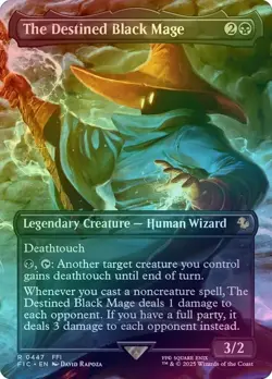 The Destined Black Mage - Borderless (Foil) (FIC) - Image 1