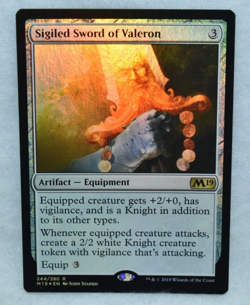 MTG Sigiled Sword of Valeron Foil Core Set 2019 244 / 280 Magic the Gathering - Image 1