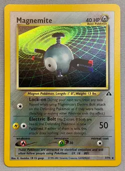Pokemon Magnemite #7/75 Holo Rare - 2001 Unlimited Neo Discovery - NM to MT Cond - Image 3