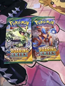 Pokemon TCG XY 2x Roaring Skies Sealed Loose Packs - Image 1