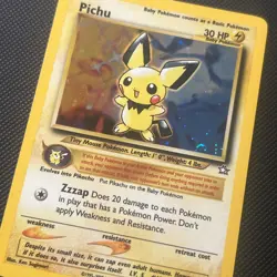 Pokemon TCG Neo Genesis Pichu 12/111 Holo Rare Unlimited NM/MT Swirl - Image 1