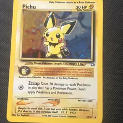 Pokemon TCG Neo Genesis Pichu 12/111 Holo Rare Unlimited NM/MT Swirl - Image 2
