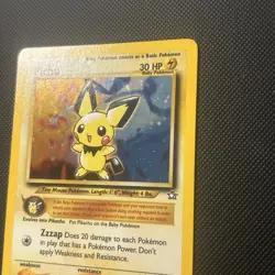 Pokemon TCG Neo Genesis Pichu 12/111 Holo Rare Unlimited NM/MT Swirl - Image 4