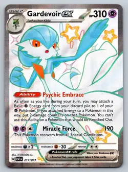 Gardevoir ex - Paldean Fates - - Shiny Ultra Rare - 217/091 - Pokemon - - NM - Image 2