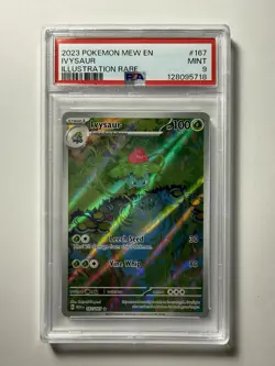 2023 Pokemon Mew en Ivysaur Illustration Rare #167/165 PSA 9 - Image 1