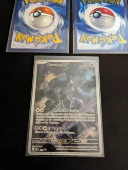 Pokemon TCG 151 UPC Promo Set Mew 053, Mewtwo 052, Metal Mew 205 Near Mint - Image 3