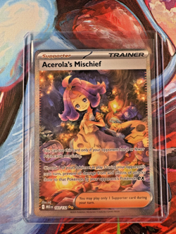 2025 Pokemon Mega Evolutions Acerola's Mischief #183/132 SIR Pack Fresh - Image 1