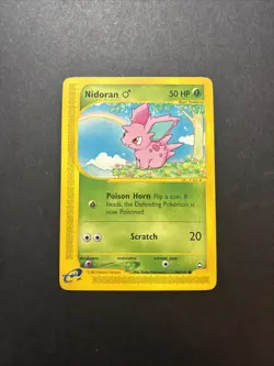 Nidoran M 096/147 Aquapolis Regular Pokemon TCG 2002 LP - Image 1