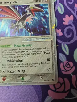 Pokemon TCG EX Power Keepers Skarmory ex 98/108 Holo Swirl Lightly Played - Image 4