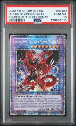 2022 Yu-Gi-Oh! Destiny Hero - Destroyer Phoenix Enforcer POTE-EN100 PSA 10 - Image 1