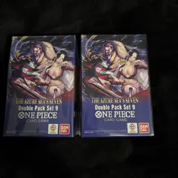 One Piece TCG: Double Pack Set 9 The Azure Sea's Seven - FACTORY SEALED! Lot-2 - Image 1