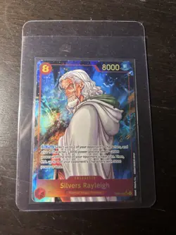 Namco Silvers Rayleigh OP08-118 Two Legends Secret Rare Foil 8000 Power 8 Cost - Image 1