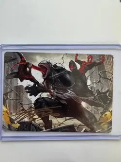 Marvel MTG Terrific Team-up Art Series Card Gold Stamp Signature 23/54 Venom - Image 1