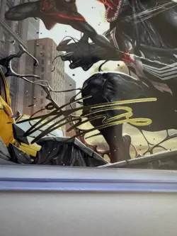 Marvel MTG Terrific Team-up Art Series Card Gold Stamp Signature 23/54 Venom - Image 2