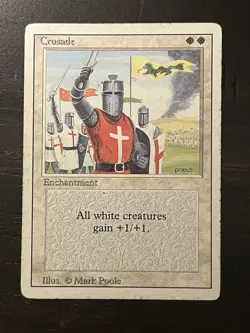 MTG Crusade Revised Edition Regular Rare - BANNED card Very Heavy Play - Image 1