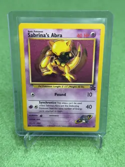 Sabrina's Abra Black Star Promo 19 Pokemon Card WOTC 1998 TCG - Image 1