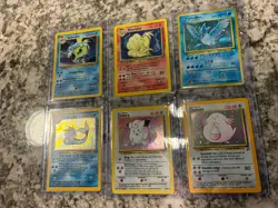 Pokemon Card 6 Holos - Gyrados, Ninetails, Articuno, Vaporeon, Clefairy, Chansey - Image 3