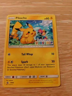 Build a Bear Pokemon Card Pikachu SM86 Promo Trading Card TCG - Image 1