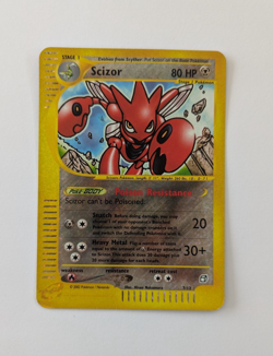 2002 Pokemon Scizor 7/12 BOX TOPPER Jumbo Card Reverse Holo Aquapolis - Image 1