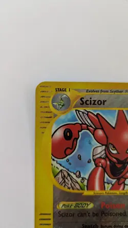 2002 Pokemon Scizor 7/12 BOX TOPPER Jumbo Card Reverse Holo Aquapolis - Image 2