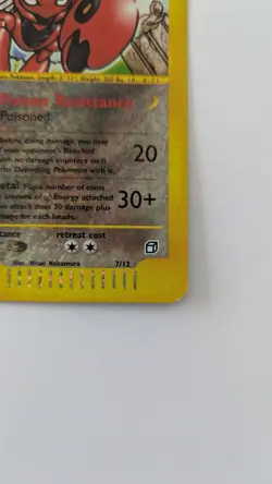 2002 Pokemon Scizor 7/12 BOX TOPPER Jumbo Card Reverse Holo Aquapolis - Image 5