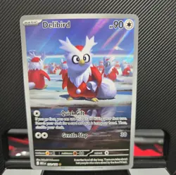 Delibird 152/132 - Mega Evolution Illustration Rare - NM Pokemon Card - Image 1