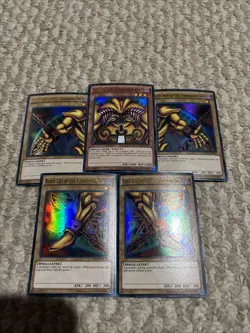 YuGiOh! Exodia the Forbidden Full 5 Card Set YGLD-ENA17-A21 Ultra Unlimited - Image 1