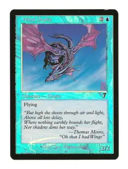 Wind Drake MTG Foil Creature Card 7th Edition 1x HP Magic the Gathering - Image 1