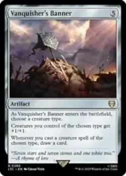 mtg magic Vanquisher's Banner ENGLISH banniere du vainqueur lotr lord of the - Image 1