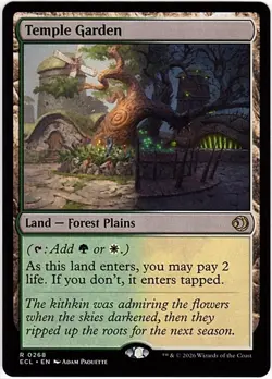 MTG Lorwyn Eclipsed Temple Garden (Rare) - Image 1