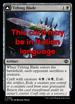 MTG TITHING BLADE FOIL EXC - LAMA DEL TRIBUTO 128 - LCI - MAGIC - Image 1
