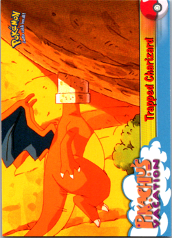 Pokemon Topps Pikachu's Vacation Trapped Charizard #51 Near Mint - Image 1