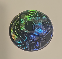 Pokemon TCG Mew Mini Coin Silver Glitter Holofoil 2006 Groundbreaker Theme Deck - Image 1