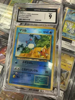 Marill Southern Islands Japanese Reverse Holo 1999 Pokemon - CGC 9 - Image 1