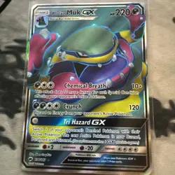 Pokemon TCG Alolan Muk GX (Full Art) Ultra Rare SM - Burning Shadows 138/147 - Image 1