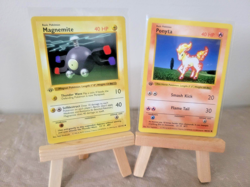 Pokemon 1999 Shadowless Base Set 1st Edition!! Ponyta (60) & Magnemite (53) (MP) - Image 1