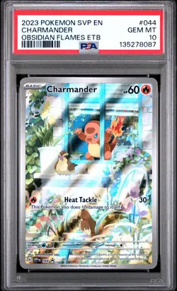 2023 POKEMON SVP EN-SV BLACK STAR PROMO #044 CHARMANDER PSA 10 - Image 1