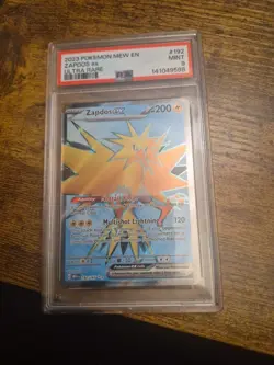 Pokemon 2023 Mew En 151 ZAPDOS EX Ultra Rare #192 PSA 9 Mint - Image 1