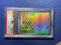 2025 POKEMON PRE EN-PRISMATIC EVOLUTIONS POKE BALL REVERSE HOLO ROTO-STICK PSA 9 - Image 1