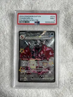 2024 Pokemon SVP EN Charizard EX #074 Paldean Fates PSA 9 - Image 1