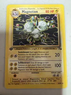 Pokemon Vintage 1st Edition Non-Holo Rare Magneton 26/62 Fossil Wotc 1999 - Image 2