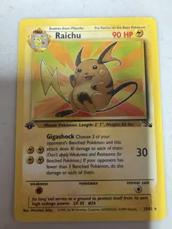 Raichu 29/62 Fossil Regular 1st Edition Pokemon - Image 2